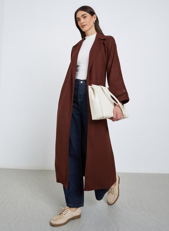 Styli Women Rust Regular Fit Maxi Coat - Image 1