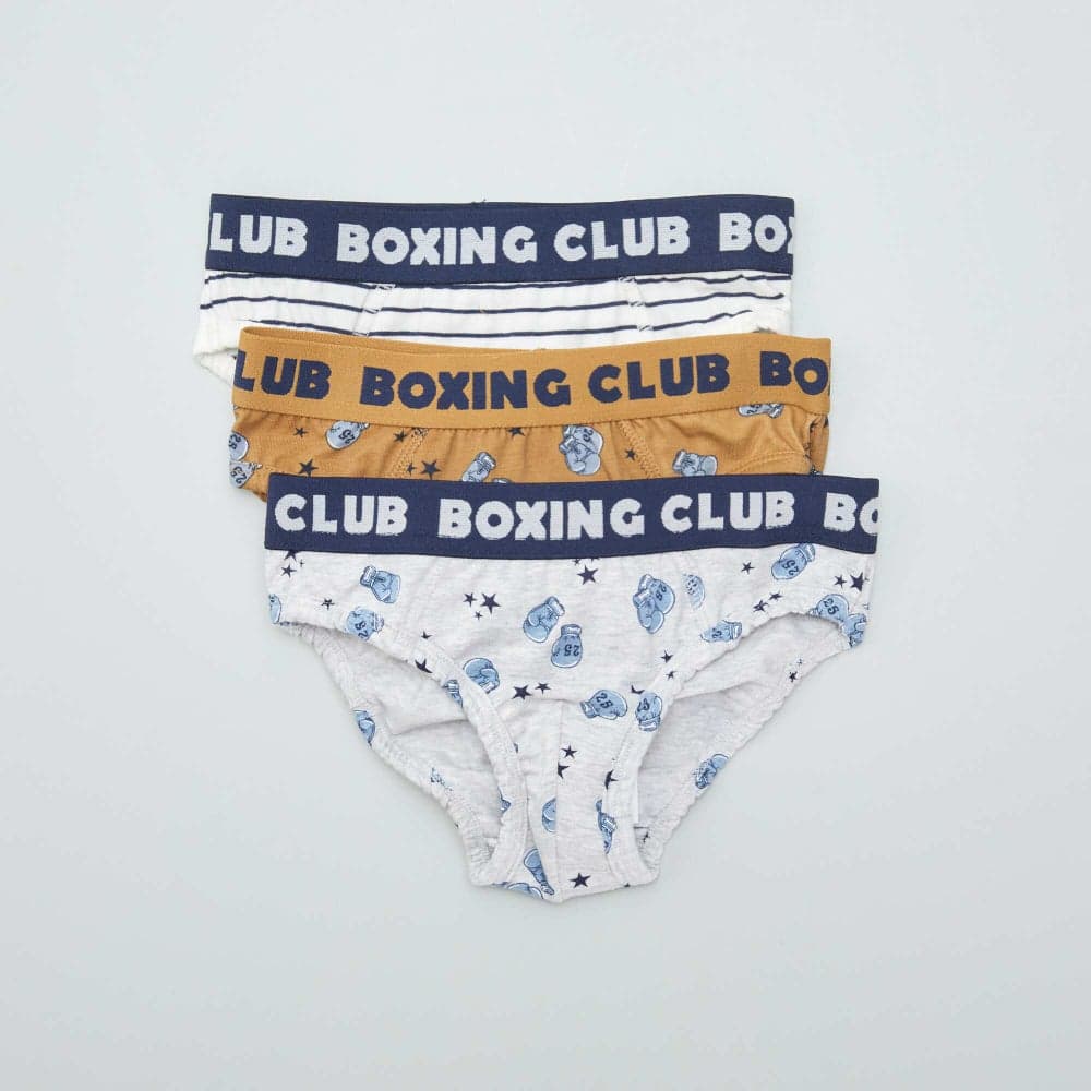 Pack of 3 Printed Boxers in Brown - Image 1