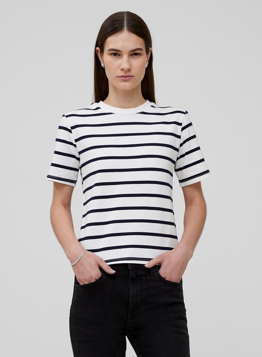 Rallie Cotton Stripe Short Sleeve T-Shirt - Image 1