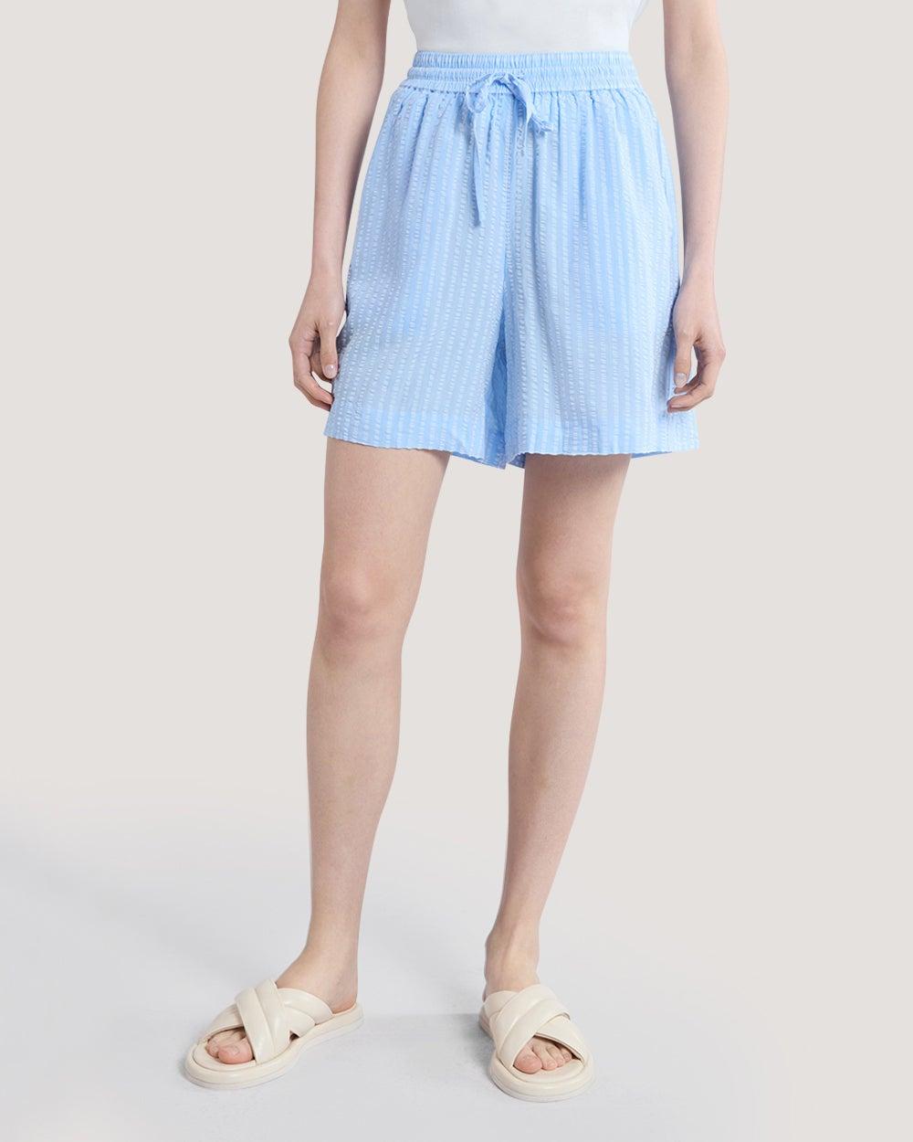 Gant Tonal Striped Seersucker Relaxed Shorts - Image 1