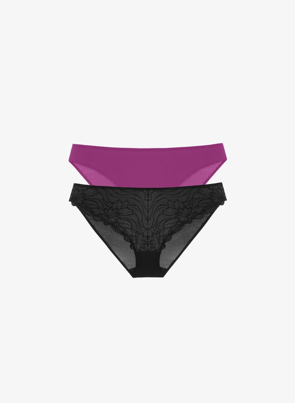 BRIEF Two-Pack Lace and Micro Fabric Panties - Image 1