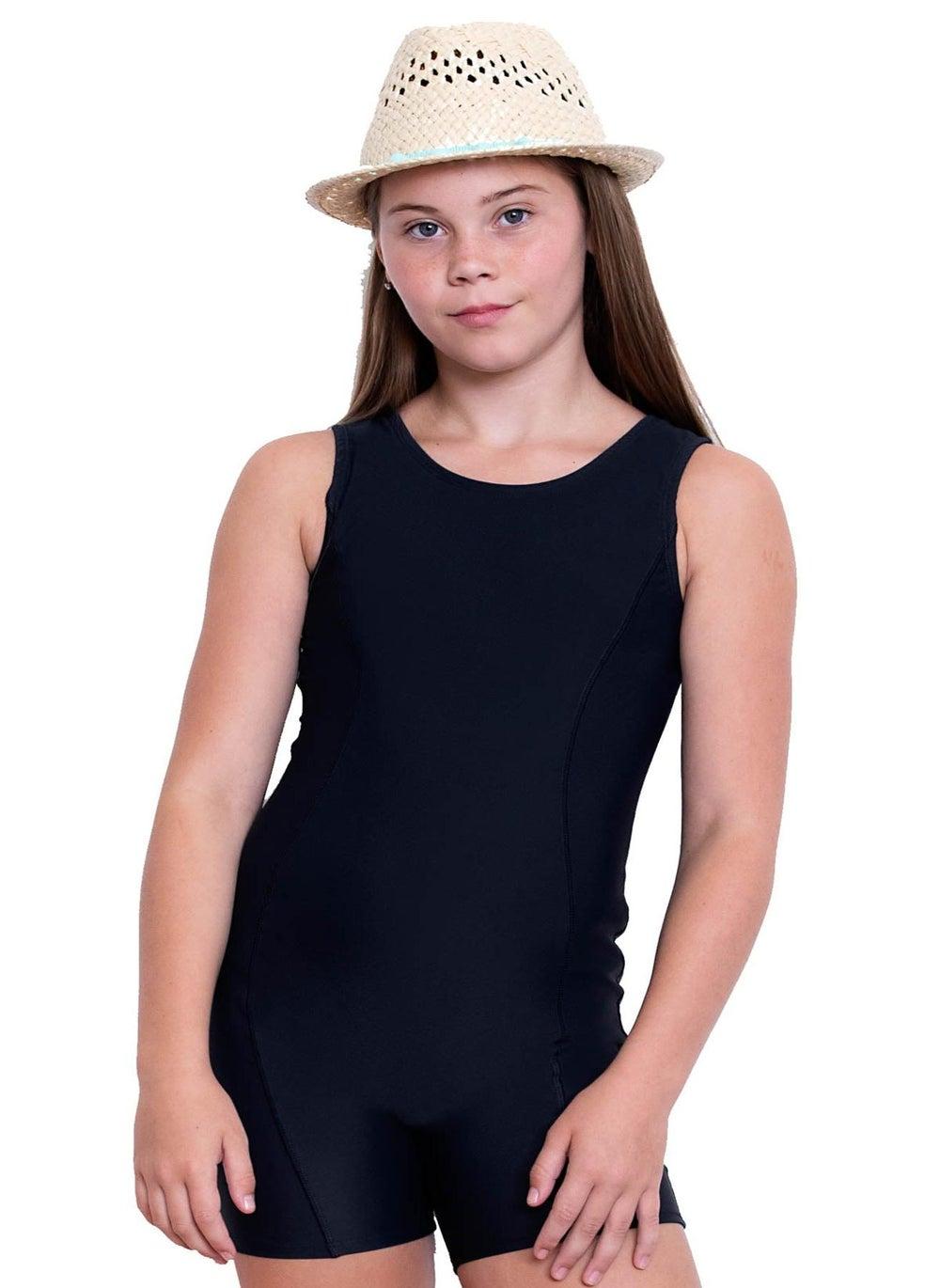 COEGA Girls Youth Black Swim Shortie - Image 1