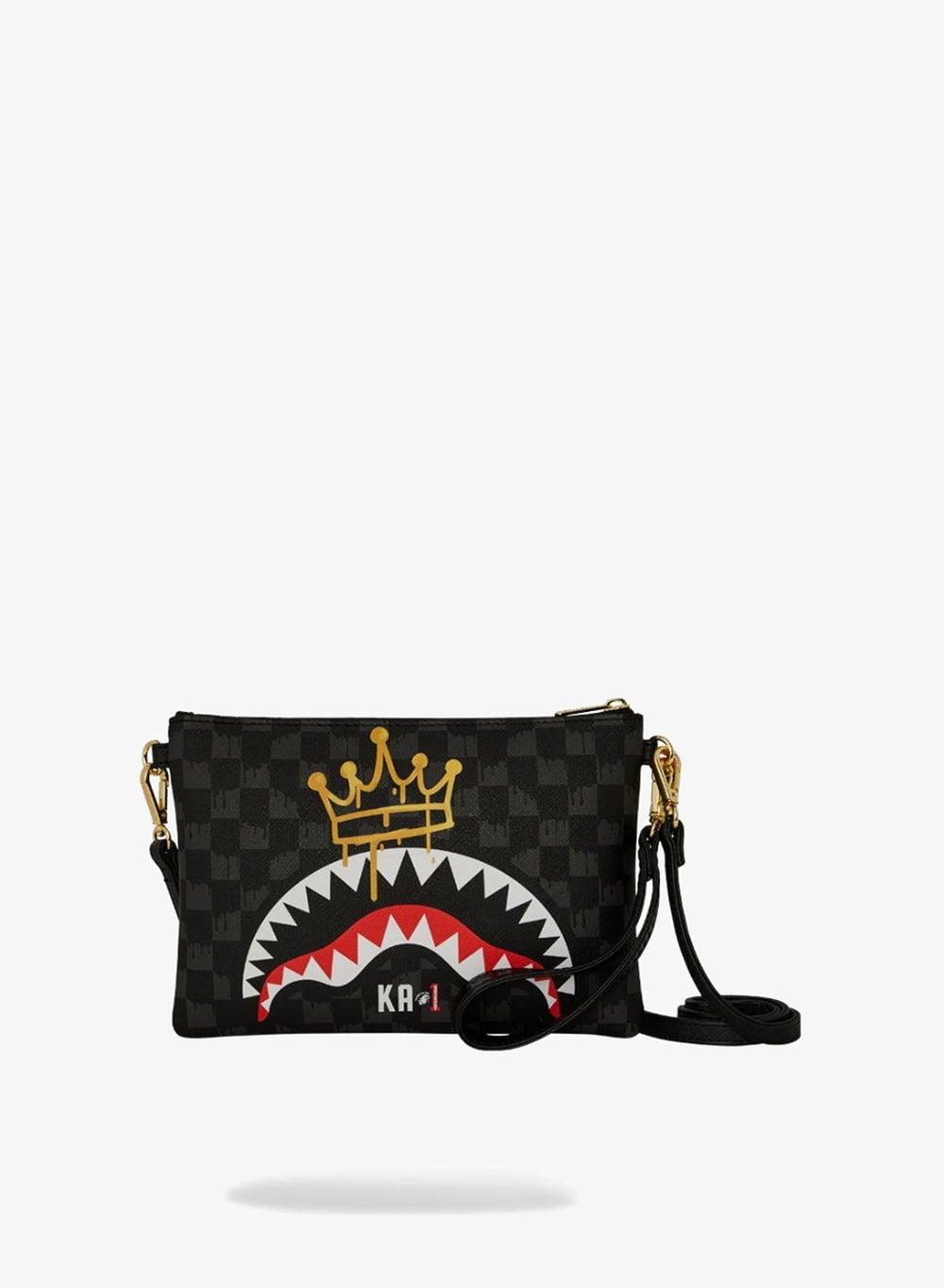 CROWN DRIP CHECK x KA1 Clutch in Black - Image 1