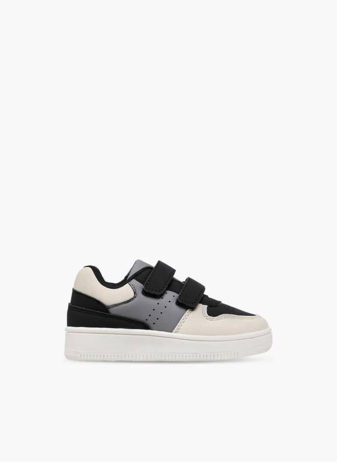 Boys Panelled Hook and Loop Sneakers - Image 1