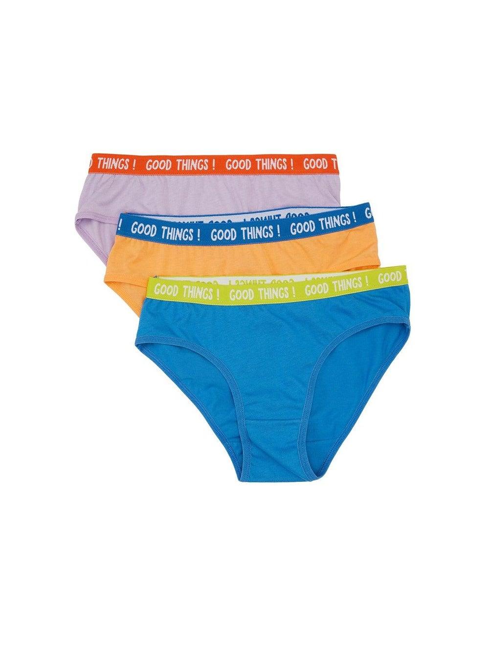 3-Pack Cotton Slip Briefs for Girls - Image 1