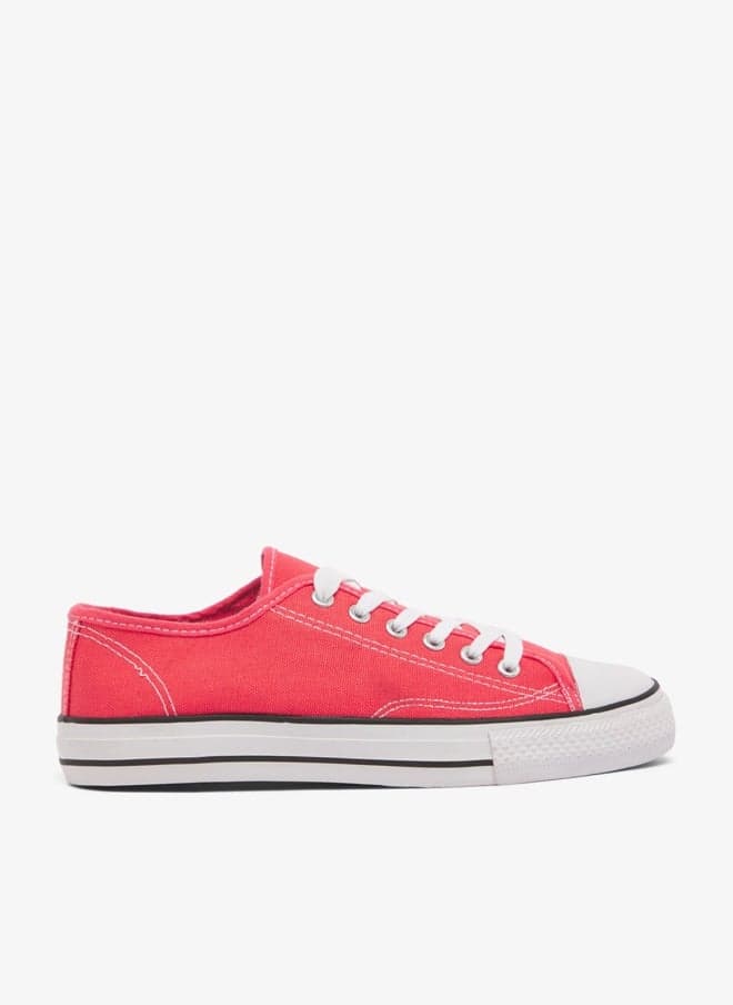 Lace Up Canvas Low-Top Sneaker - Image 1