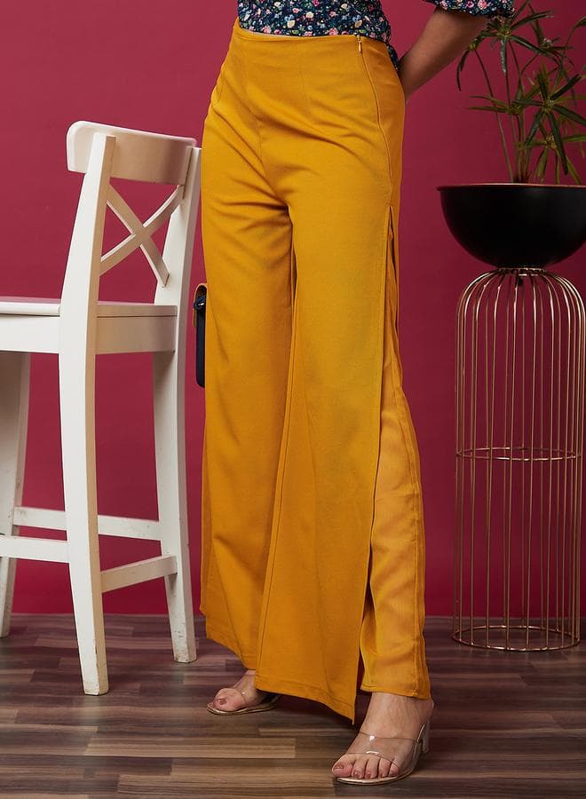 Globus High-Rise Side Slit Loose Fit Trousers - Image 1
