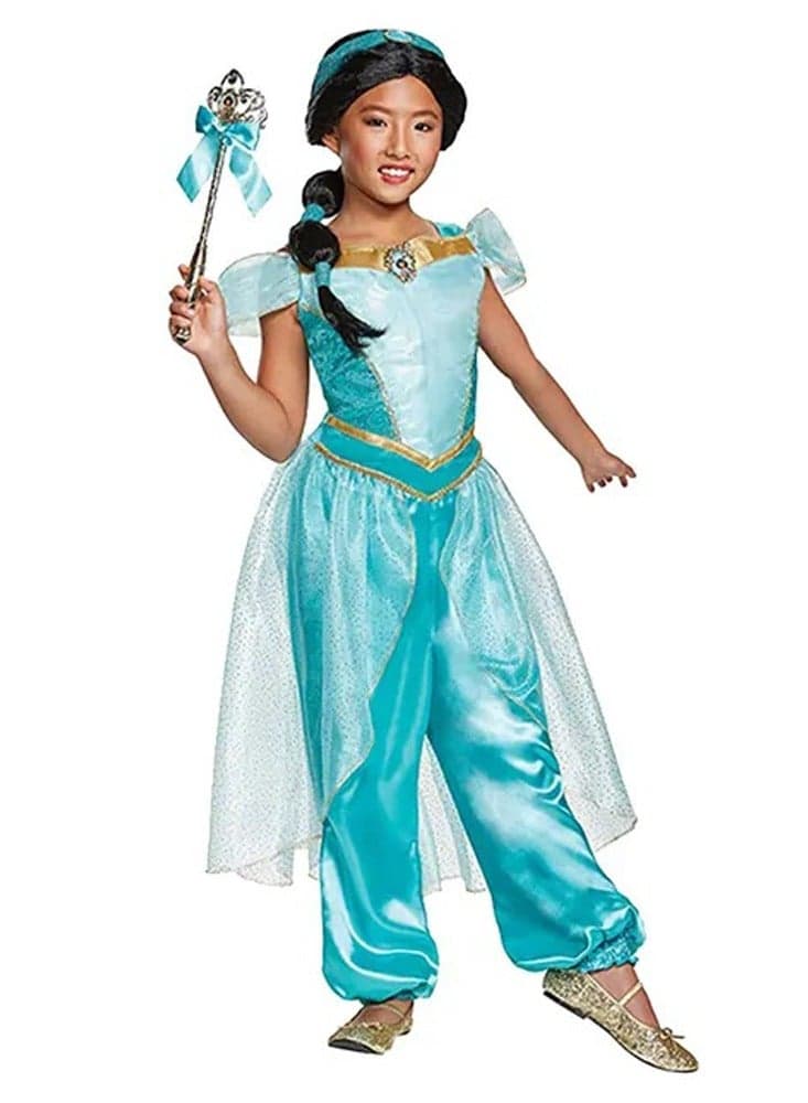 Disney Princess Jasmine Deluxe Girls' Costume Dress - Image 1