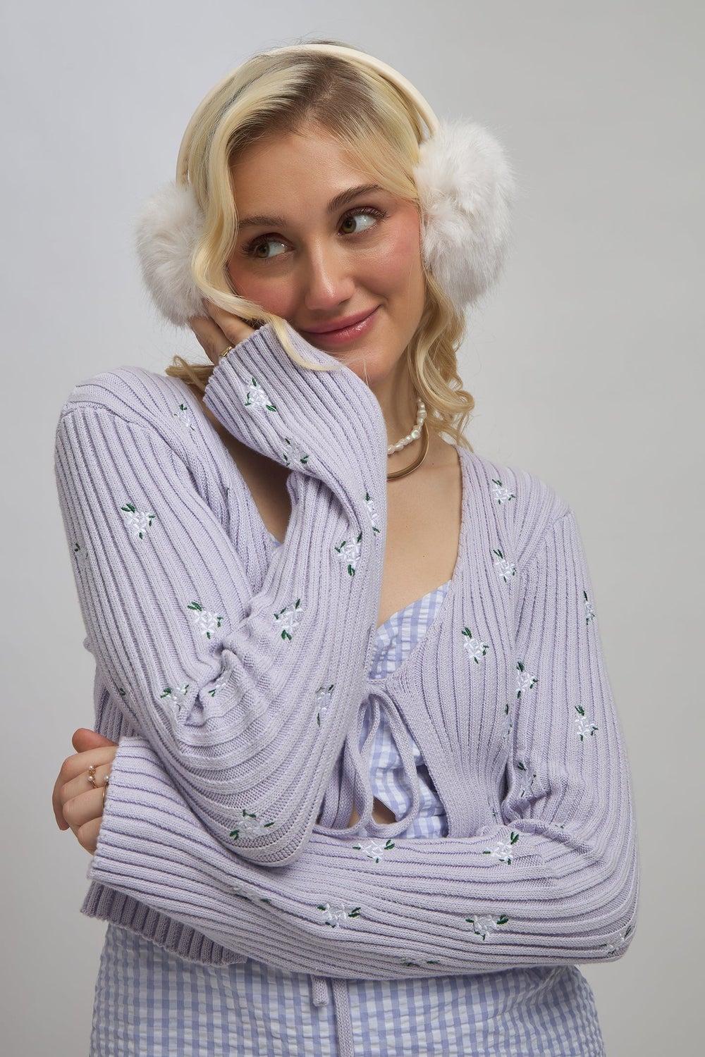 Virgio Rubie Cotton Blend Floral Tie-Up Front Top - Image 1