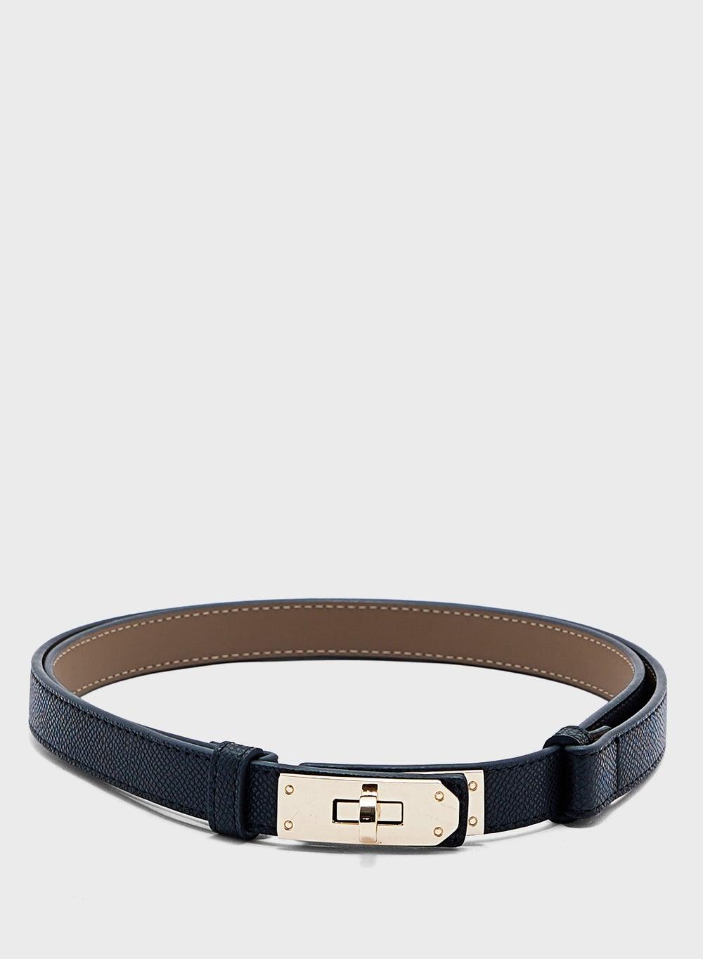 Statement Buckle Leather Waist Belt - Image 1