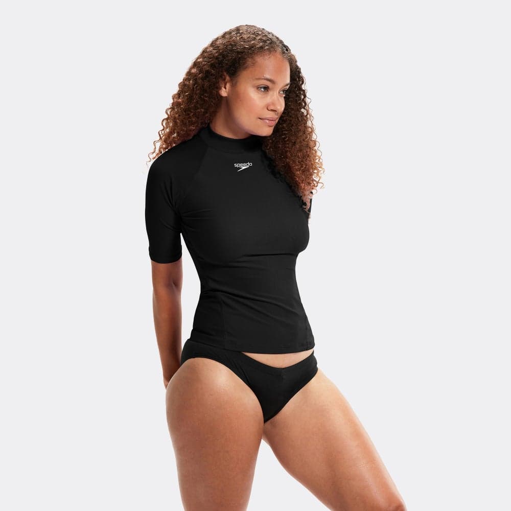 Women's Logo Swimming Rashguard with UPF40+ Sun Protection - Image 1