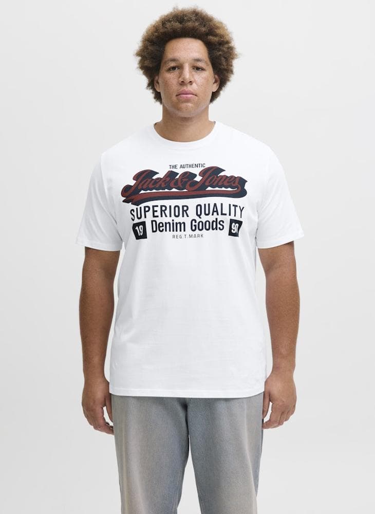 Plus Size Graphic Crew Neck Organic Cotton T-Shirt - Image 1