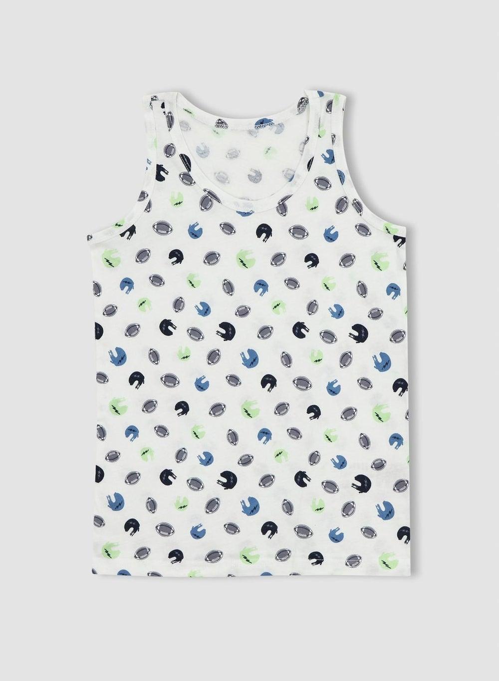 Kids 2 Pack Assorted Graphic Vest Set - Image 1