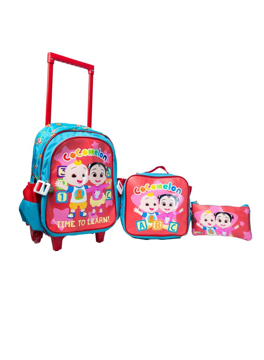 COCOMELON 14" Trolley Bag Set for Kids - Image 1