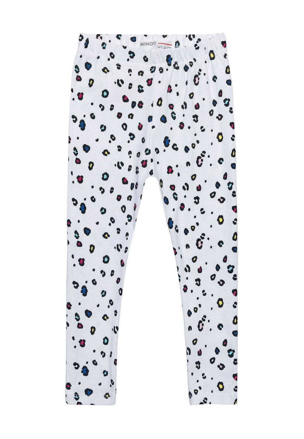 Girls Plain White Leggings with Elasticated Waistband - Image 1
