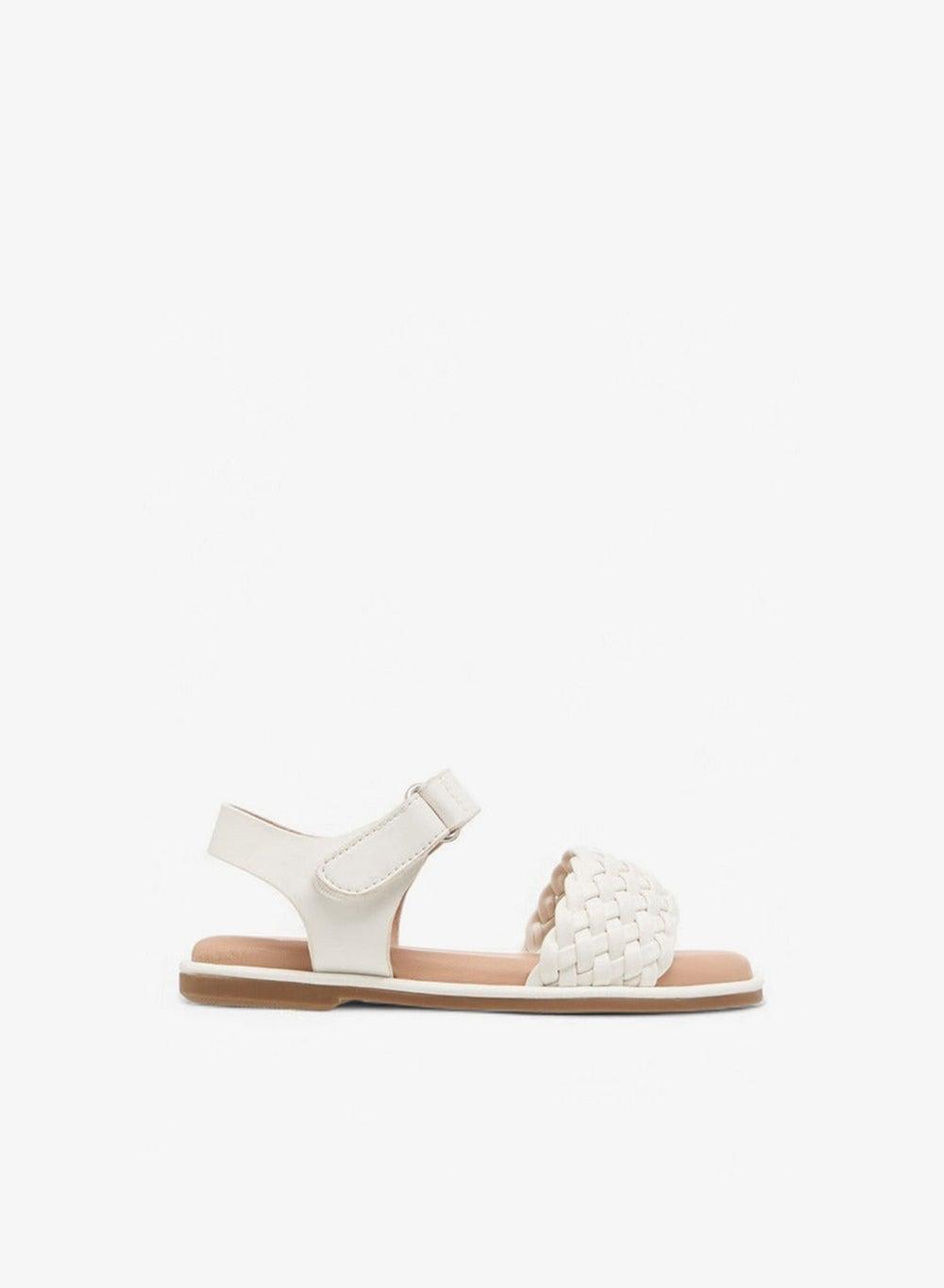 Girls Weave Detail Casual Sandals with Hook and Loop - Image 1