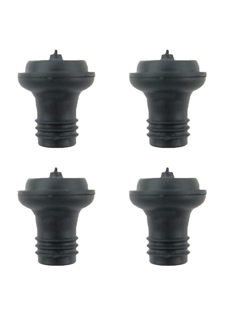 Black Bottle Stoppers, Set of 4 - Image 1