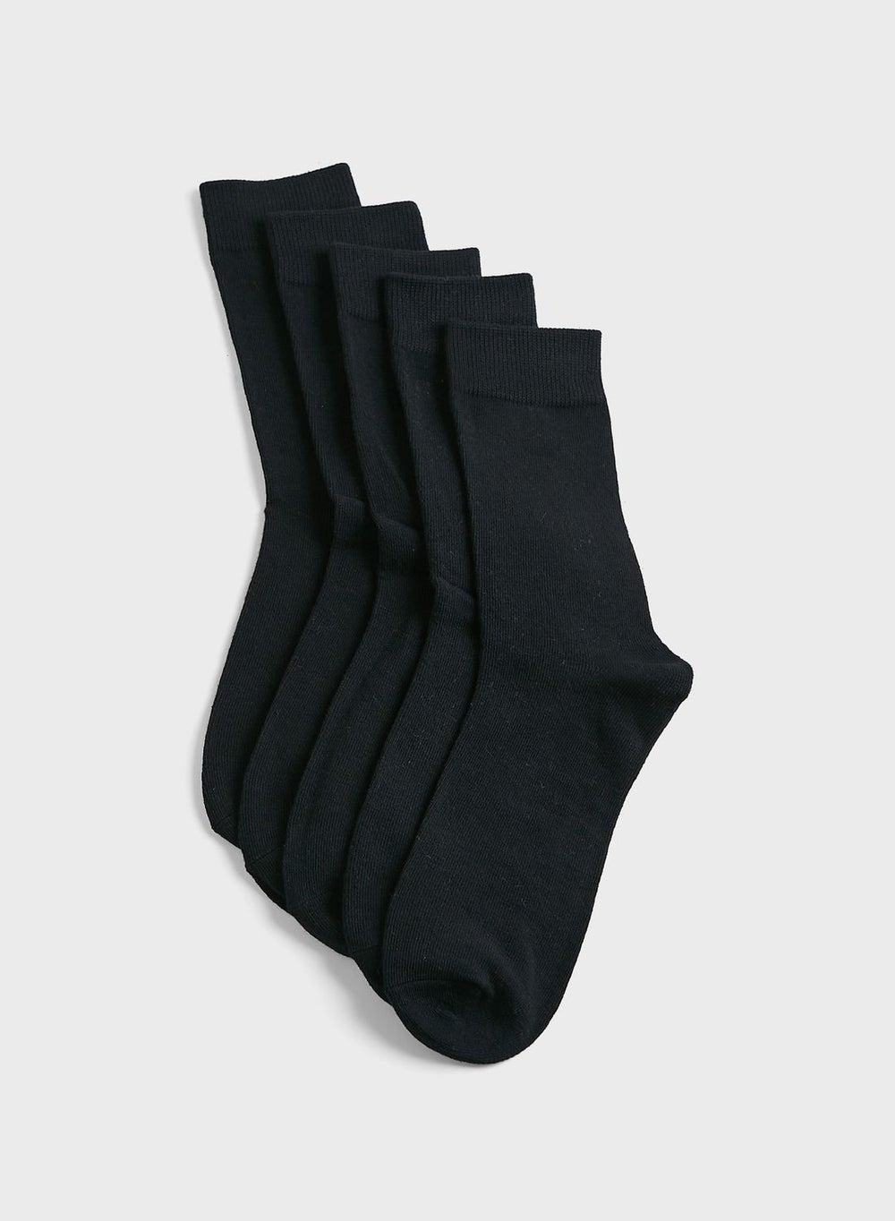 Kids 5 Pack Crew Socks for Everyday Comfort - Image 1