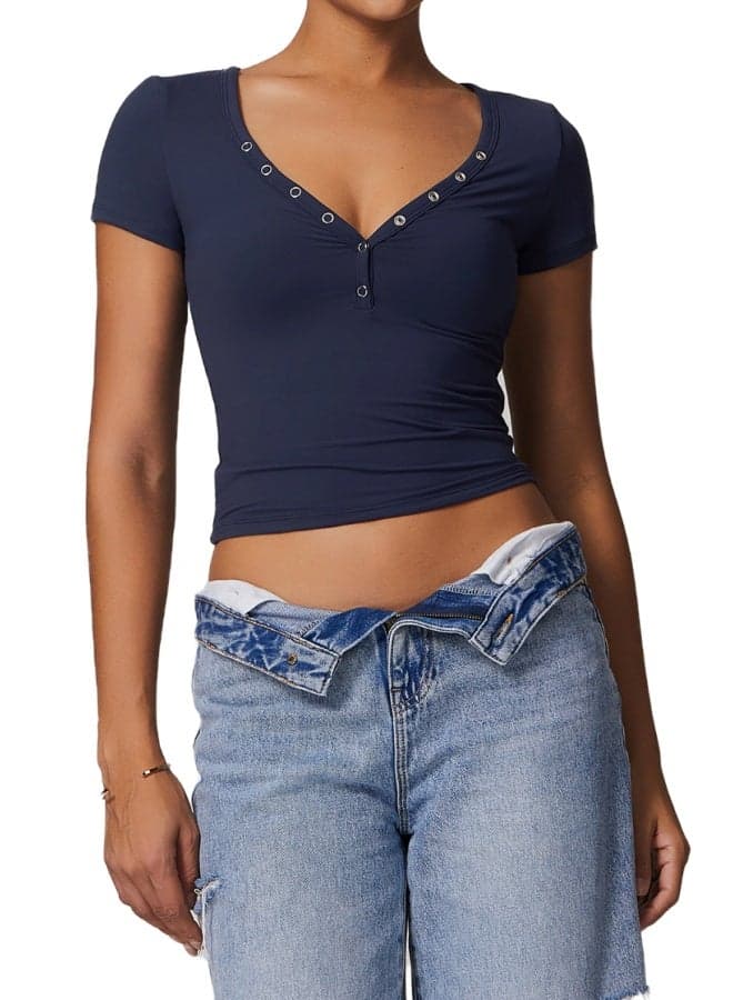 Women’s Short Sleeve Crop Top - Image 1