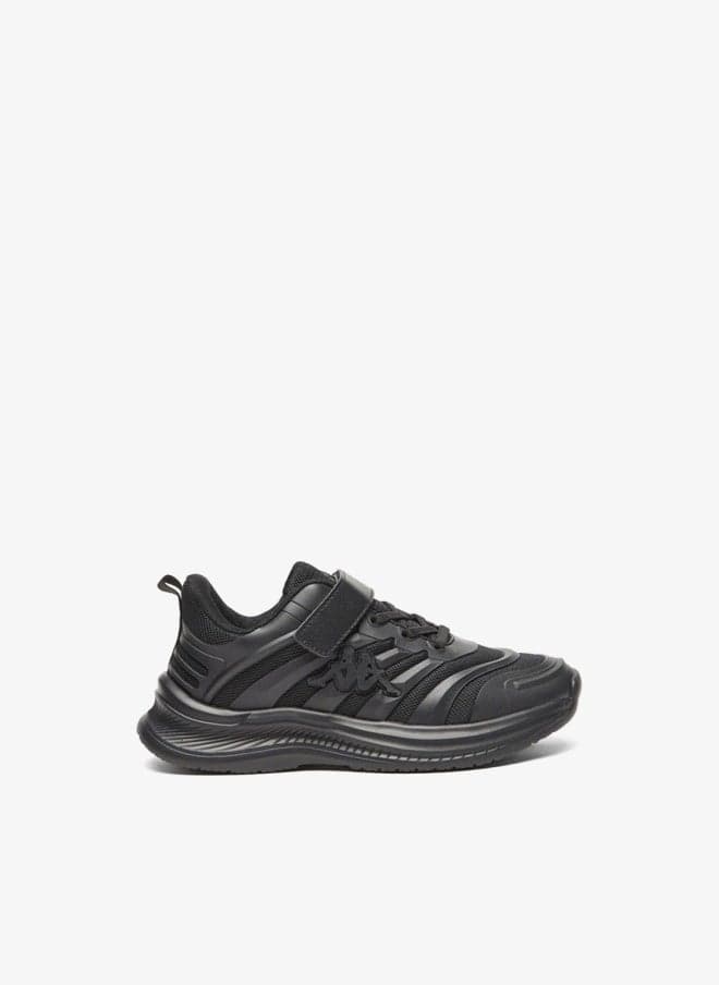 Boys Textured Sports Shoes with Hook and Loop Closure - Image 1