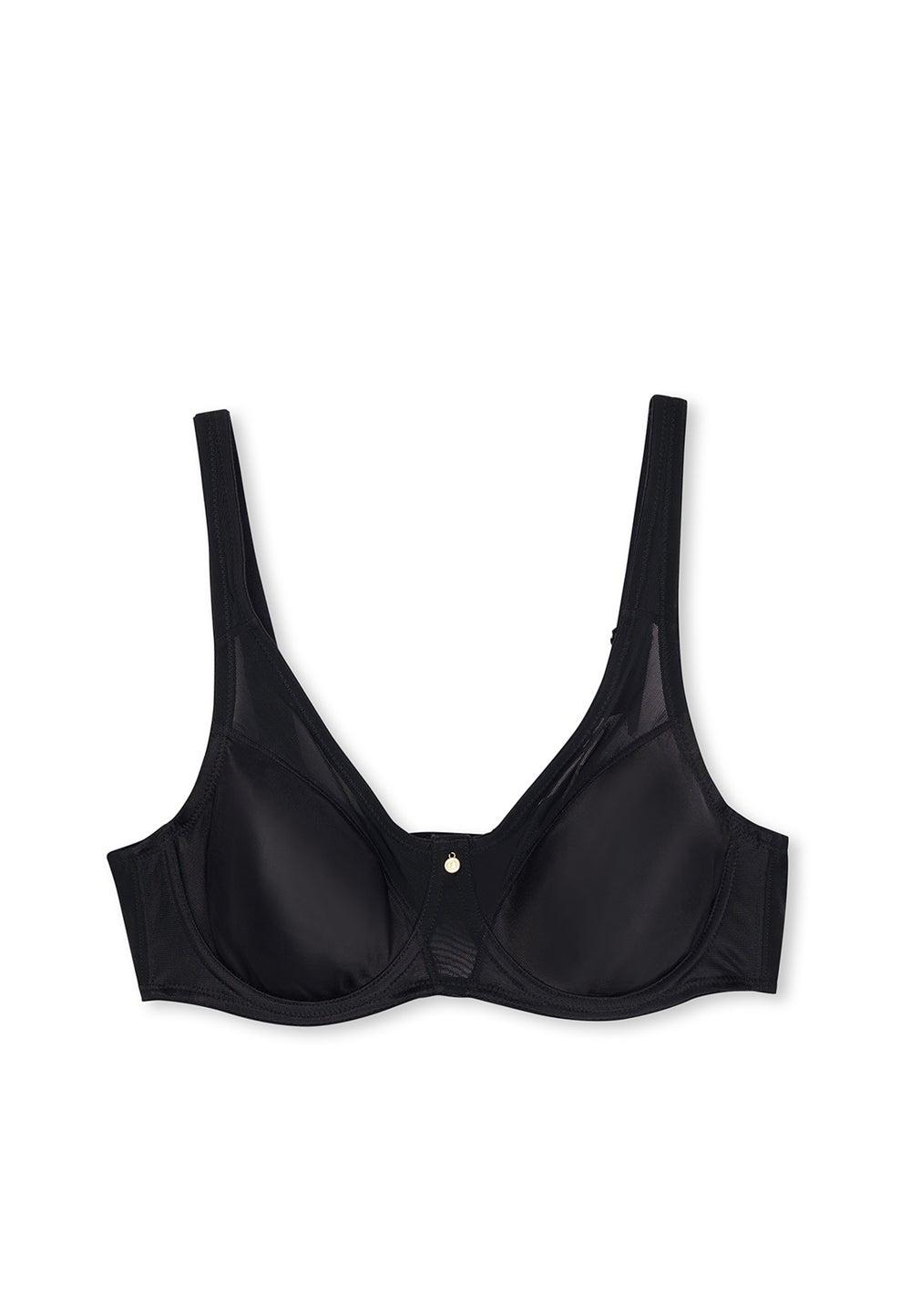 Black Minimizer Bra for Smooth, Supportive Everyday Wear - Image 1