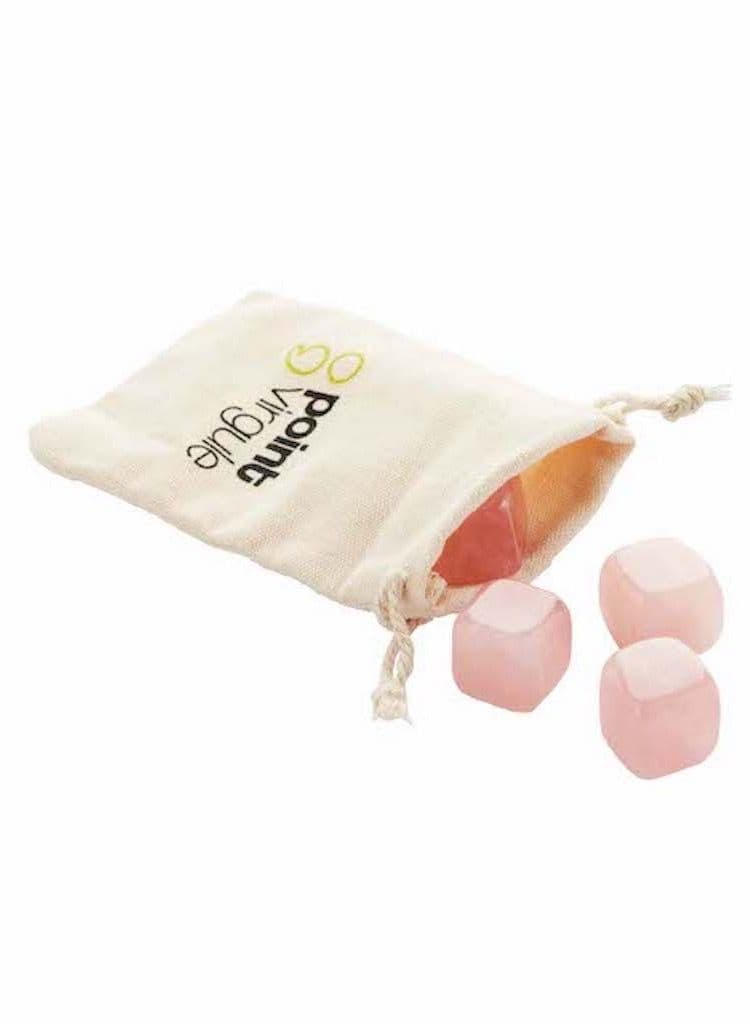 Set of 4 Pink Reusable Ice Cubes with Satchel - Image 1