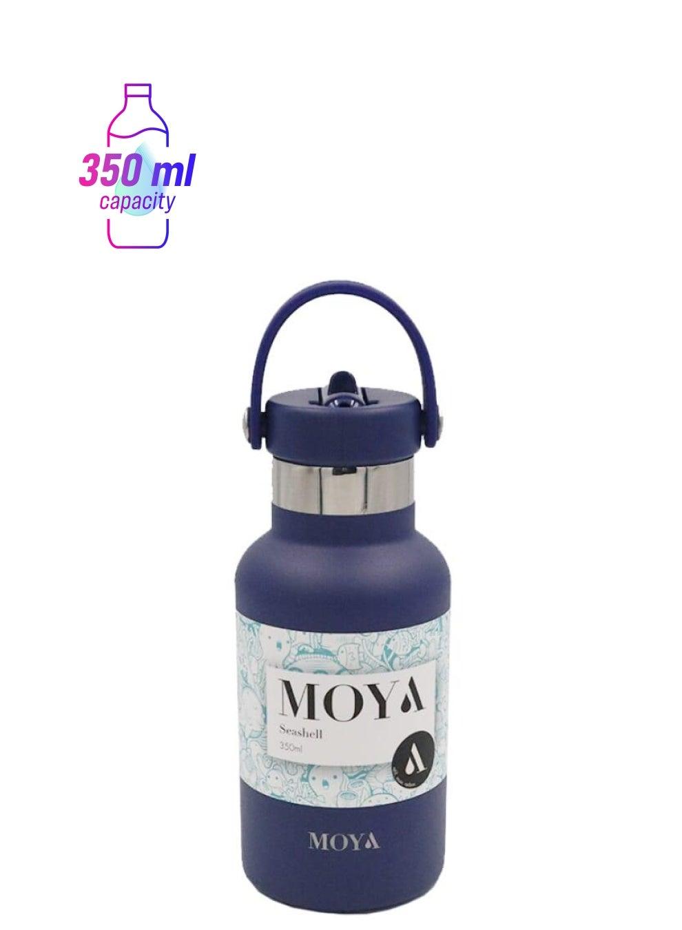Moya Seashell 350ml Insulated Navy Water Bottle - Image 1