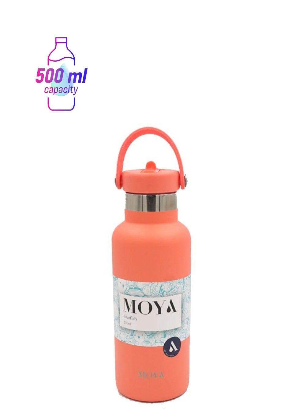 Moya Starfish 500ml Coral Insulated Water Bottle - Image 1