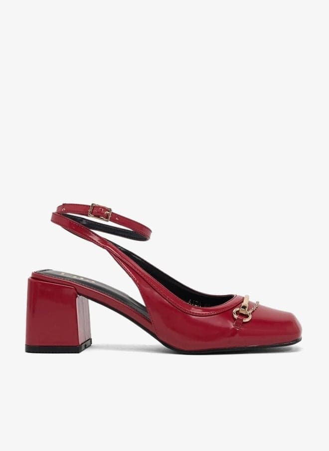 Sling Back Pump With Buckle - Image 1