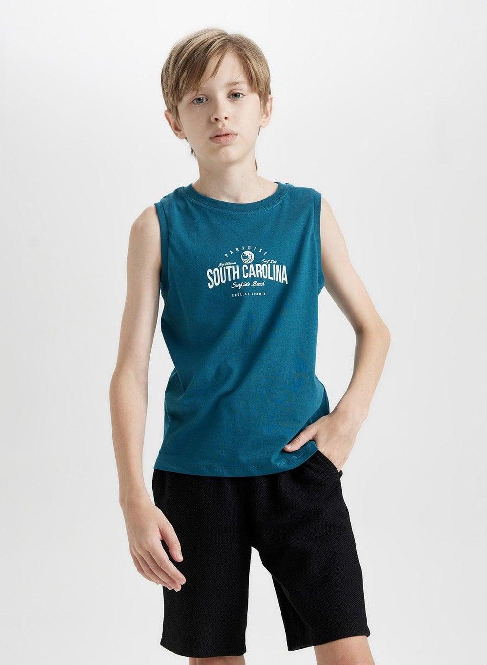 Kids Crew Neck Vest with Front Print - Image 1