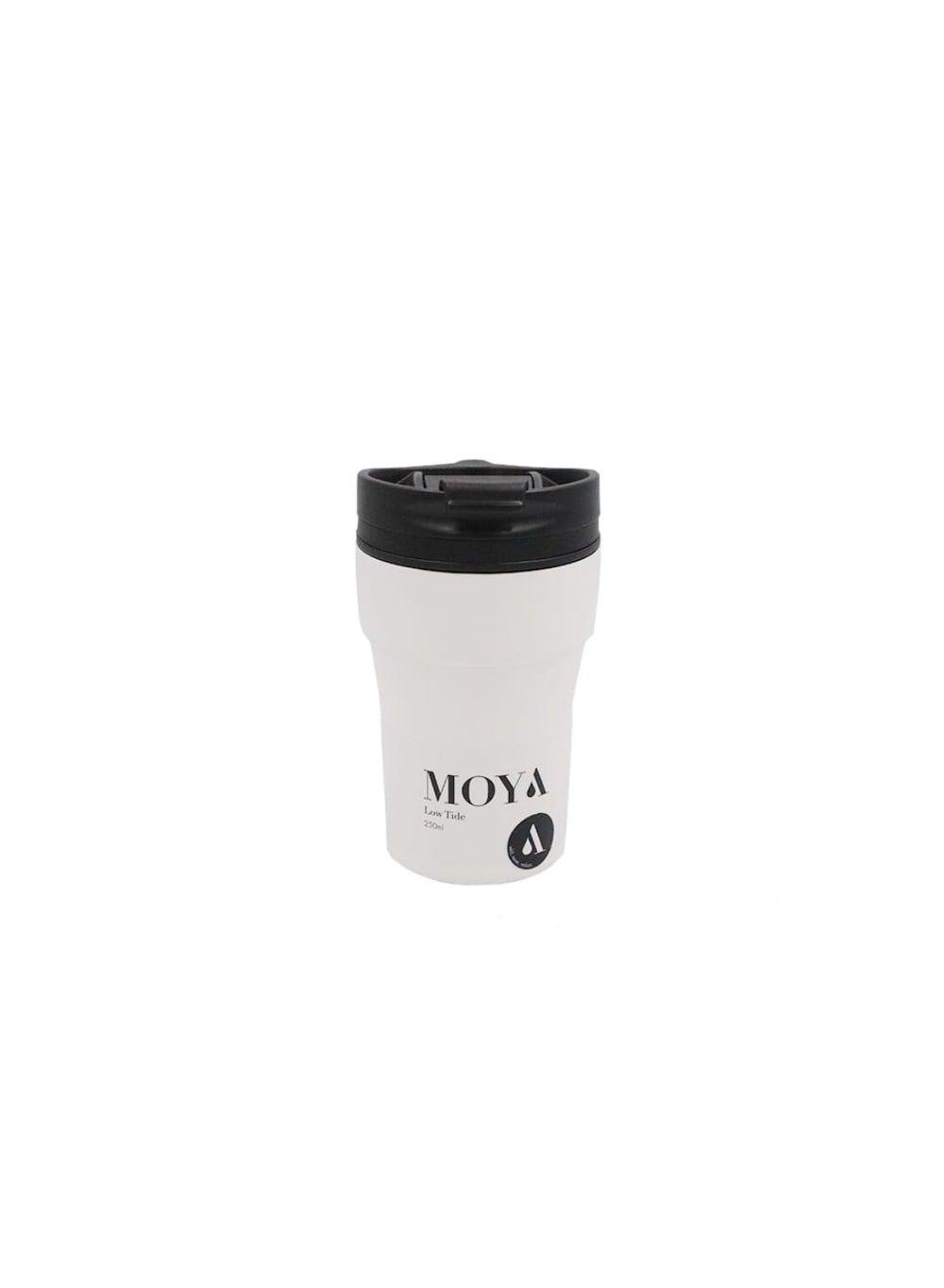 Moya Low Tide 250ml Travel Coffee Mug Black/White - Image 1