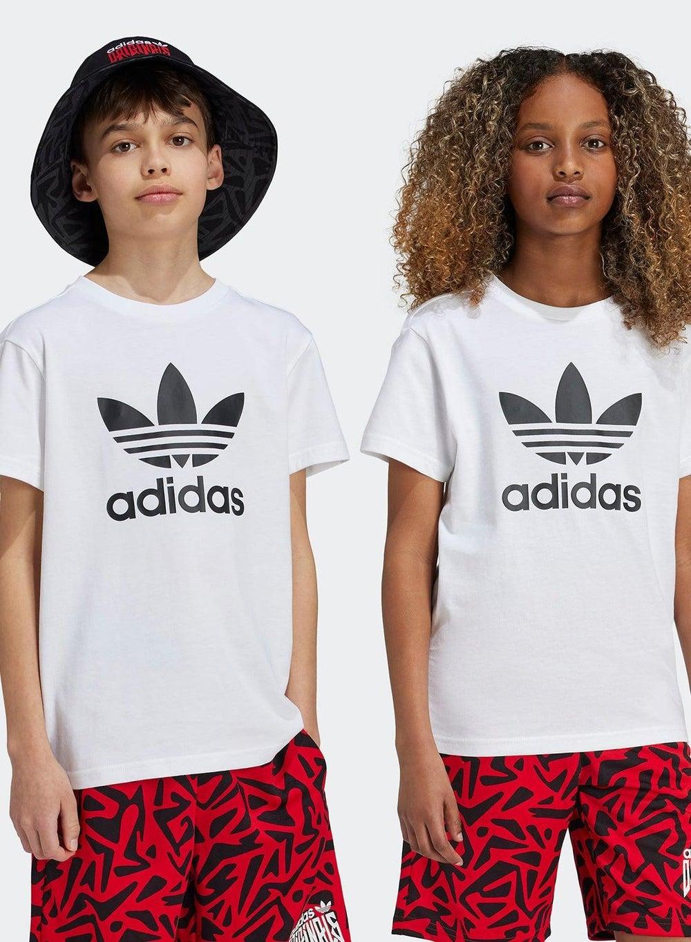 White Trefoil Tee for Kids by adidas Originals - Image 1