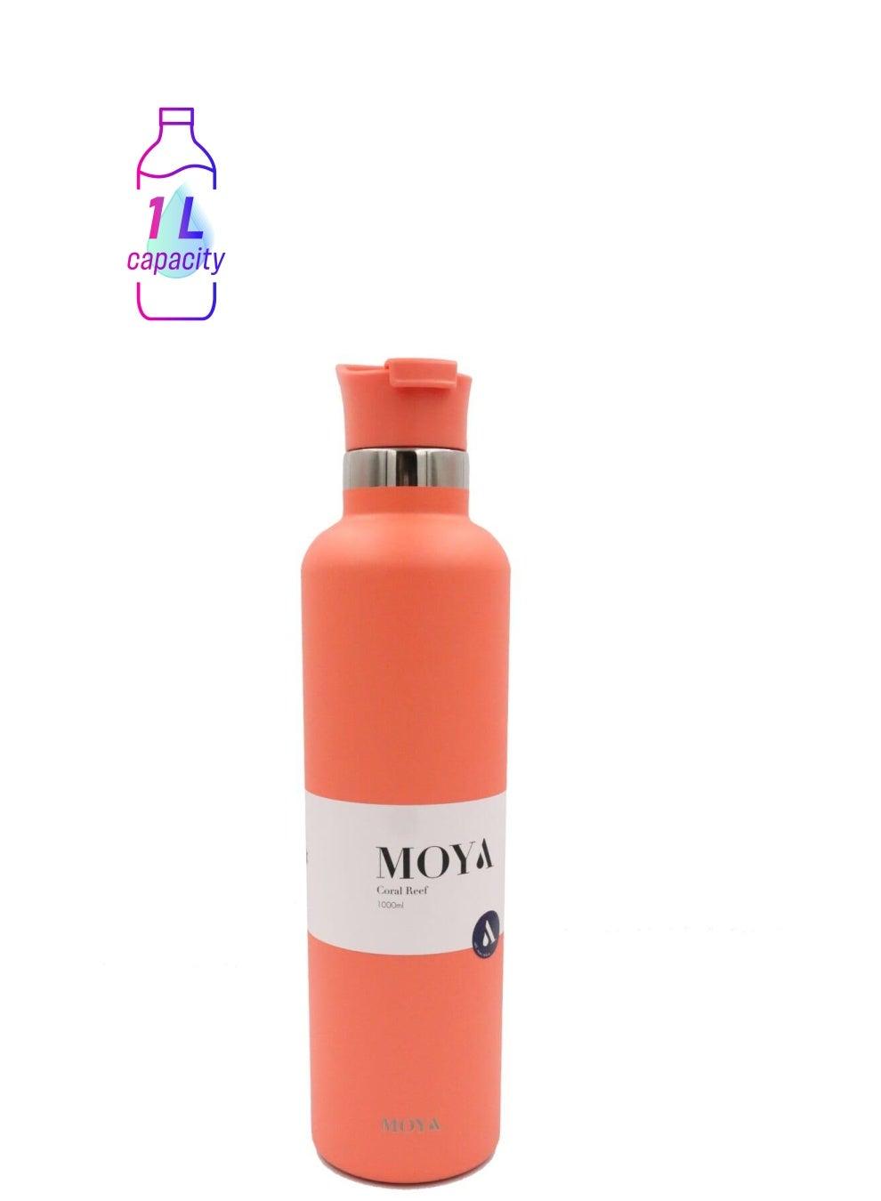 Moya Coral Reef 1L Insulated Water Bottle with Coral Spout Lid - Image 1