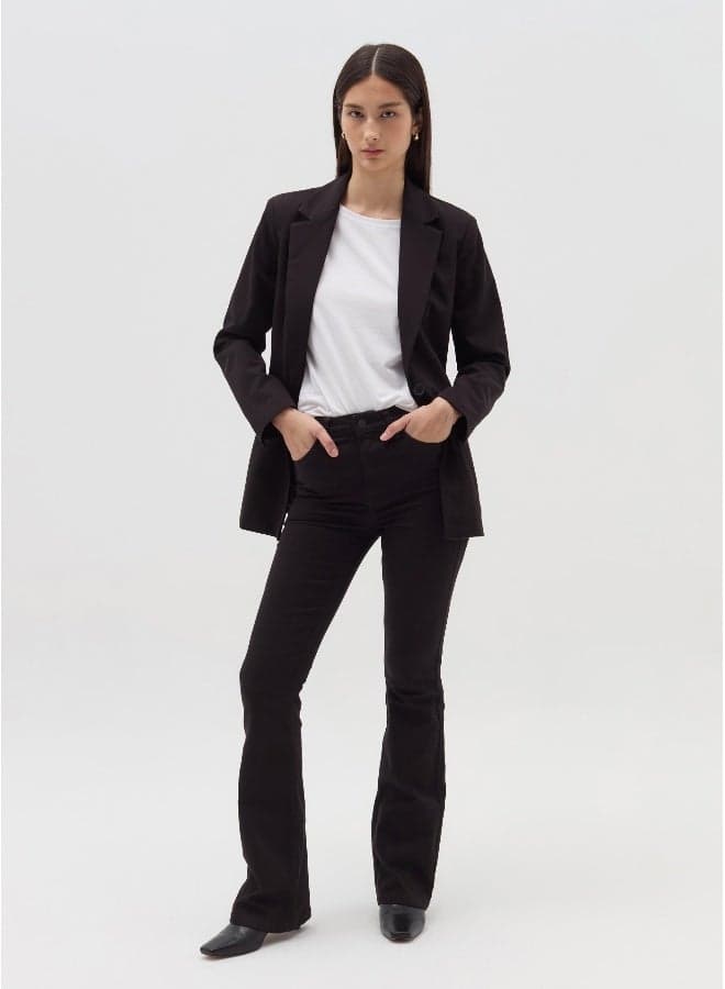 High-Waist Flare Jeans with Five Pockets - Image 1