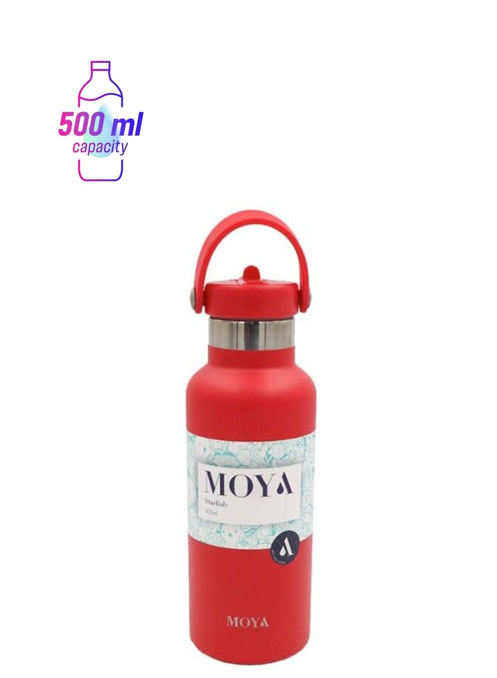 Moya Starfish 500ml Red Insulated Sustainable Water Bottle - Image 1