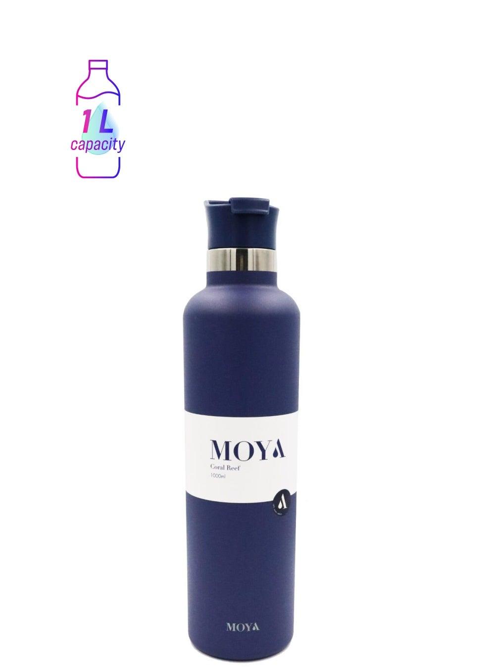 Moya Coral Reef 1L Insulated Navy Spout Water Bottle - Image 1