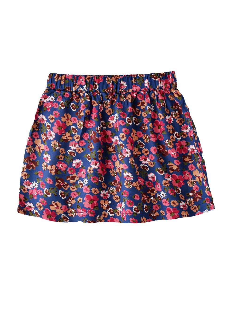 Girls' Floral Print Skirt for Casual Outings - Image 1