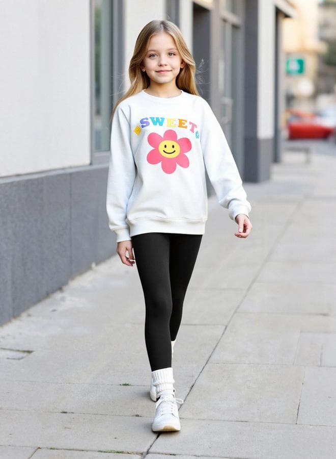 Take Two Teens Graphic Sweatshirt and Leggings Set - Image 1
