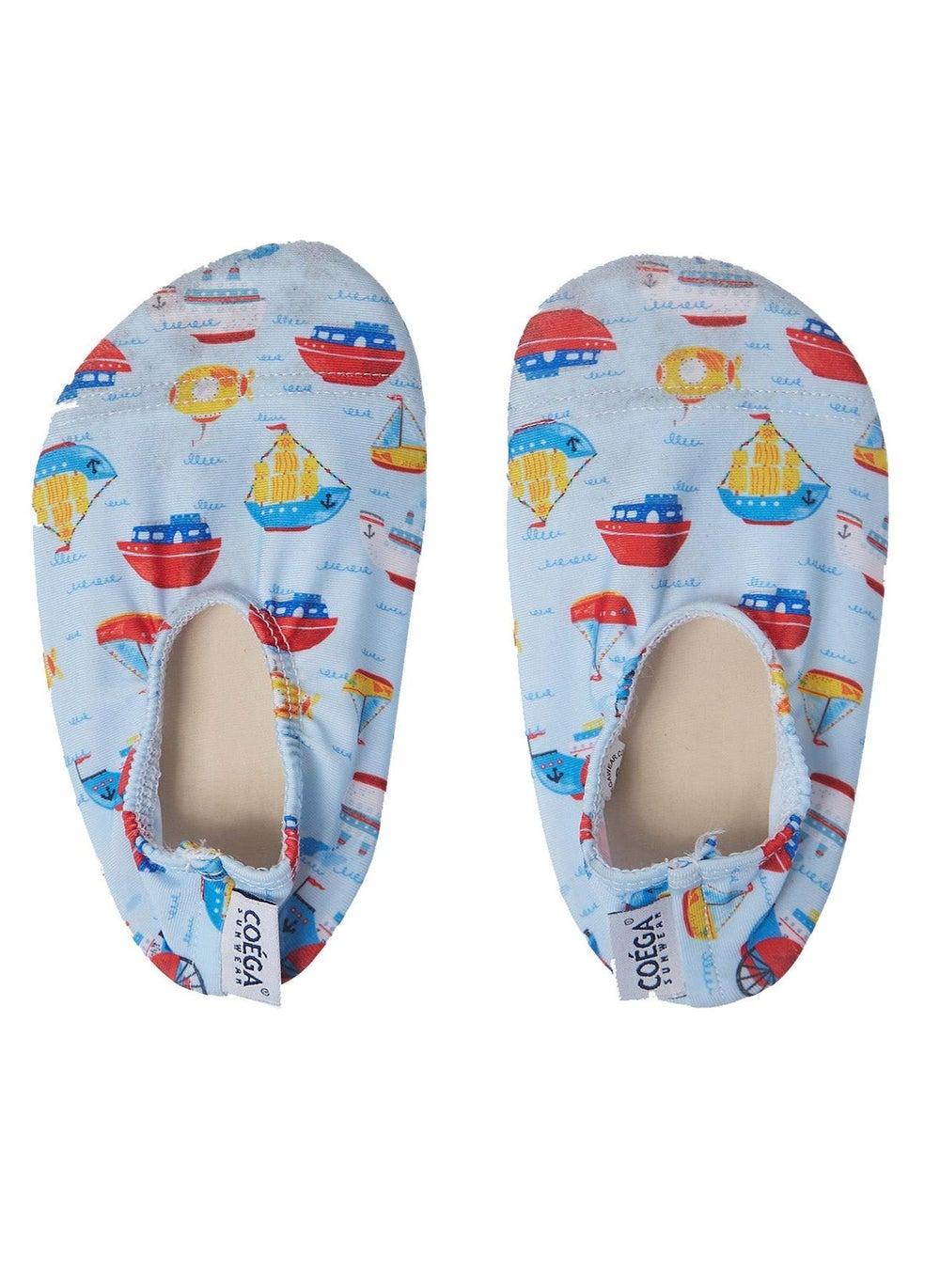 COEGA Boys Blue Boats Pool Shoes - Image 1