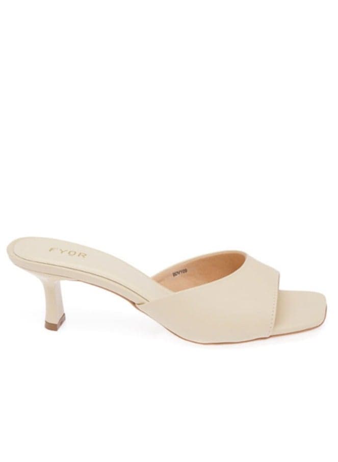 Modern Minimalist Mule BDV 109 in Black, Nude & Tan - Image 1