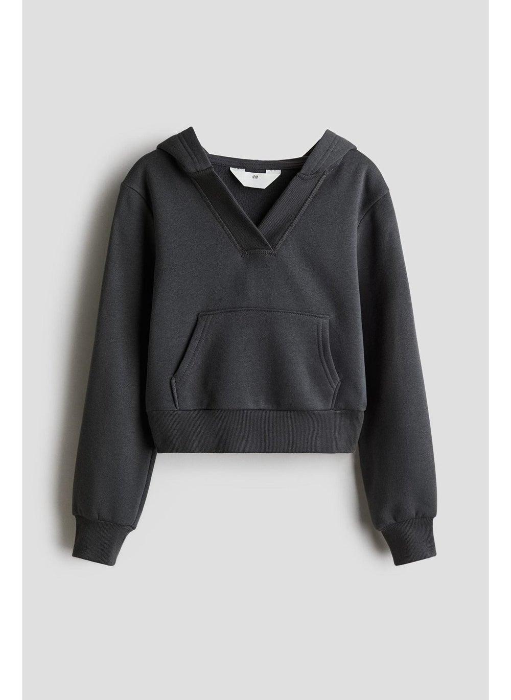 Girls V-Neck Hoodie with Wrapover Hood - Image 1