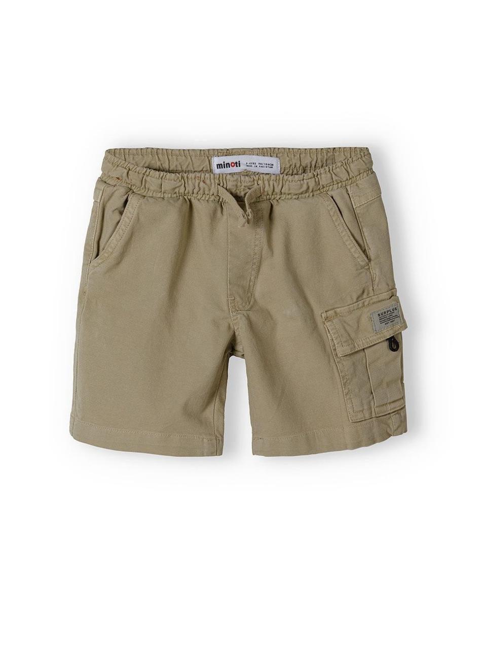 Boys Grey Cargo Shorts with Elasticated Waistband - Image 1