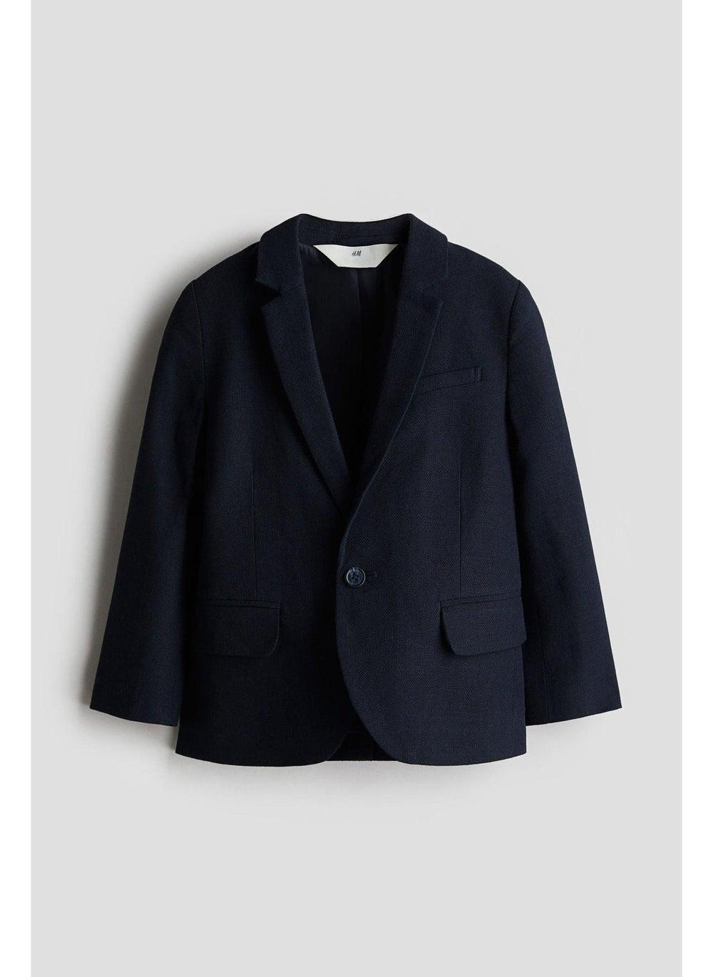Boys' Single-Breasted Cotton-Linen Blazer - Image 1
