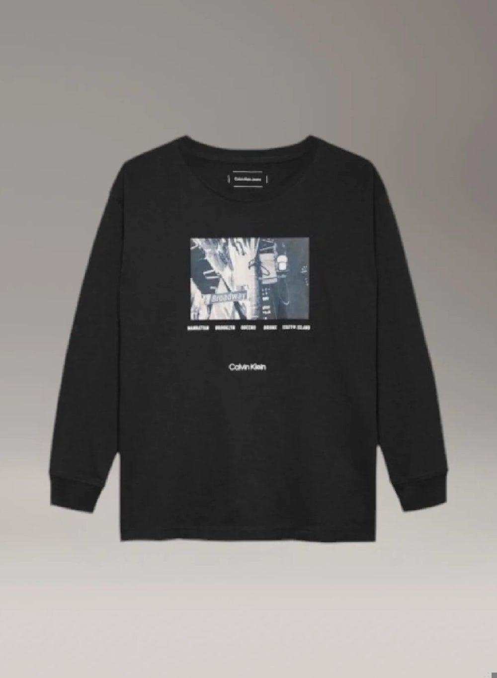 City Photo Graphic Long-Sleeved T-Shirt IB0IB02400BEH - Image 1