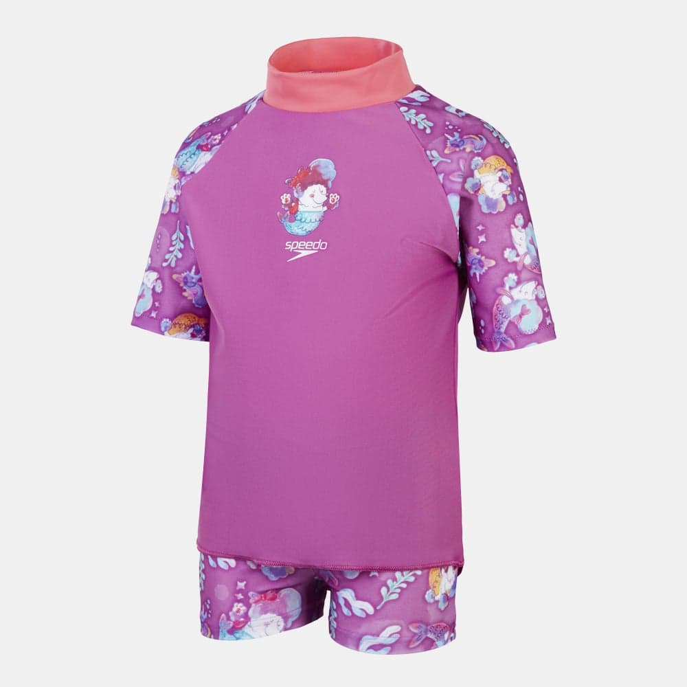 Kids' Digital Swimming Rashguard and Shorts 2-Piece Set - Image 1