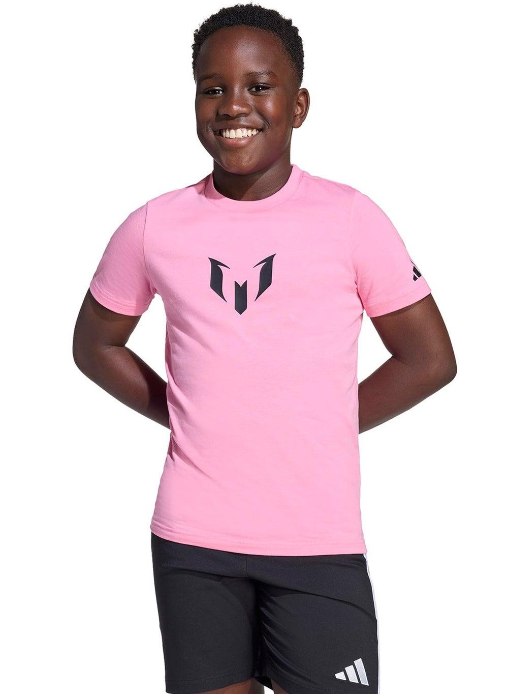Kids Messi Name & Number Graphic Cotton T-Shirt - Image 1