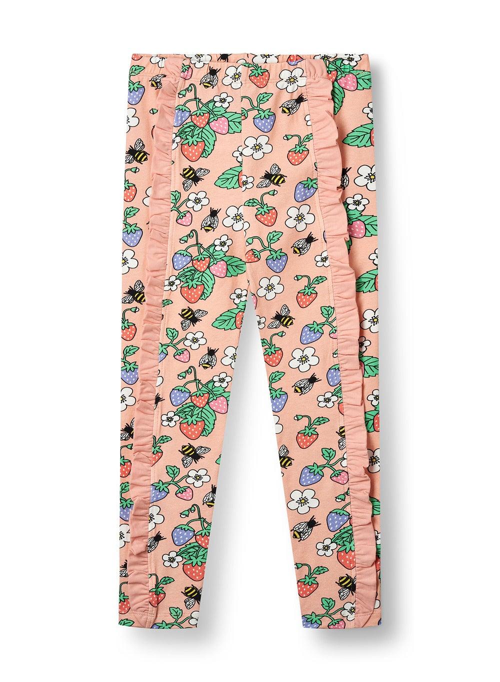 Strawberry Print Leggings in Organic Cotton - Image 1