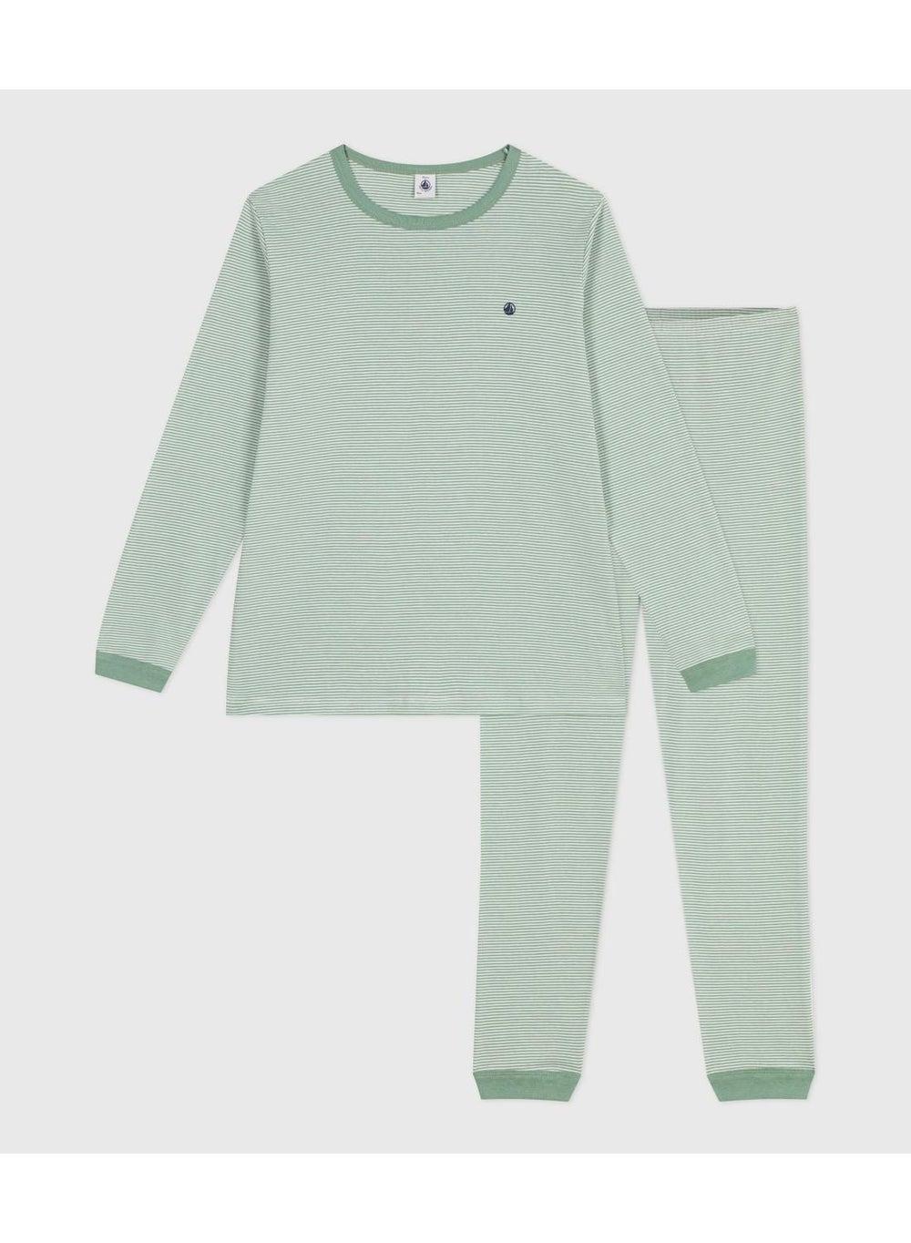 Children's Stripy Cotton Junior Pyjamas - Image 1