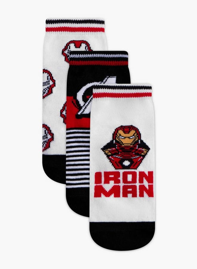 Marvel Avengers Printed Ankle Socks Set of 3 - Image 1