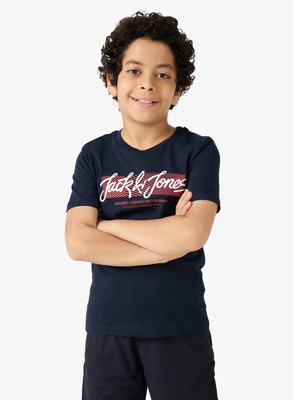 Kids Jjurban Crew Neck Printed Cotton T-Shirt - Image 1